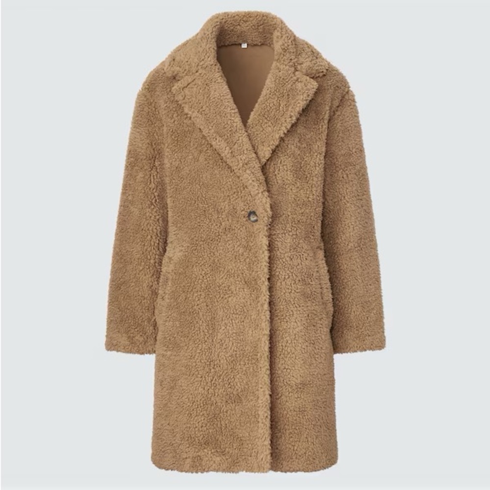 Uniqlo pile lined fleece coat jacket size XS almost new